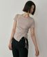 ASP SEMI SHOULDER STRING T-SHIRTS ASH COCOA