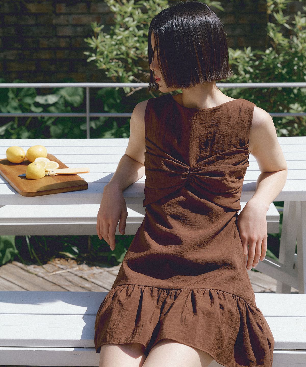 리올그(REORG) ASP BIG PLEATS MINI OPS BROWN