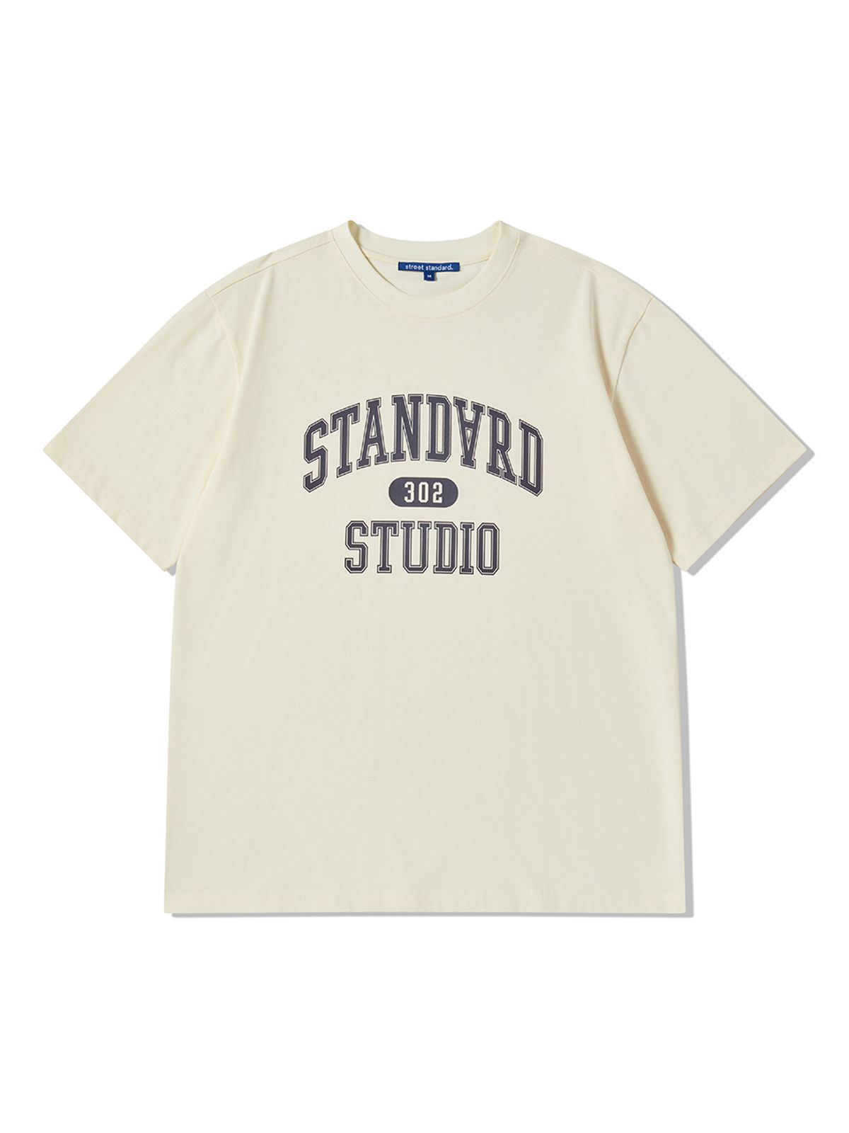 스트리트 스탠다드(STREET STANDARD) 스탠다드 코어 티셔츠 크림