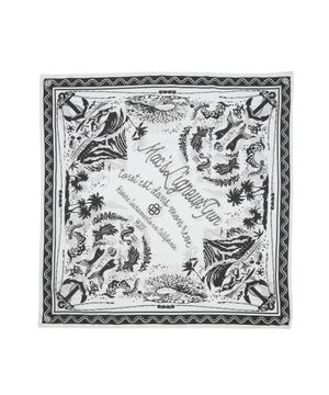 페이즐리 9208 빅사이즈 화이트 코튼 반다나