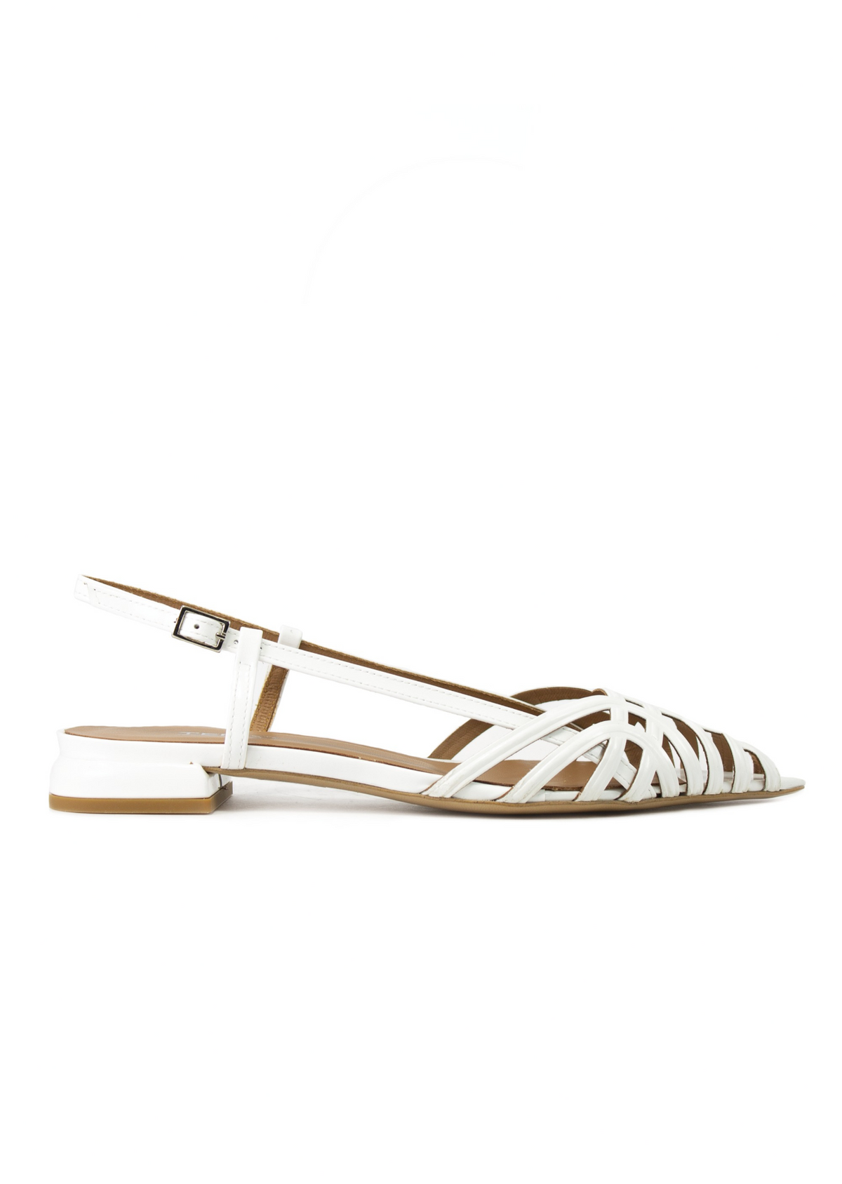 테미칼자투레(TEMY CALZATURE) Bernice Pointed Slingback - White