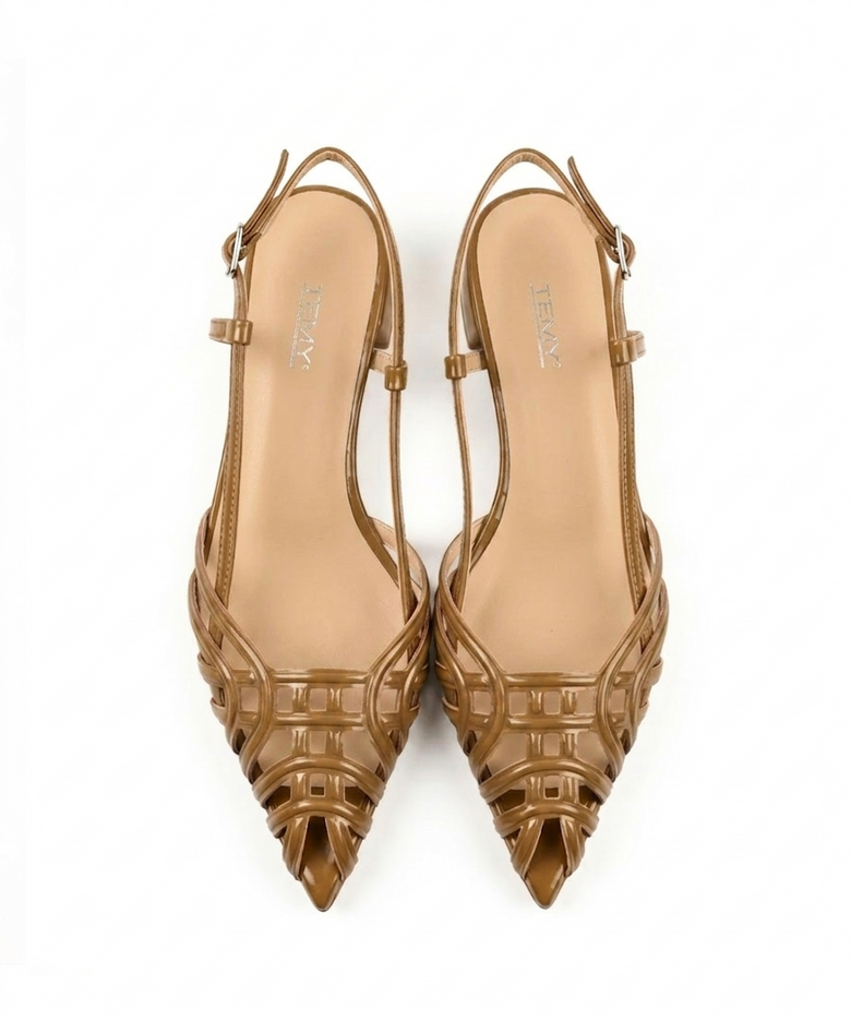 Bernice Pointed Slingback - Camel