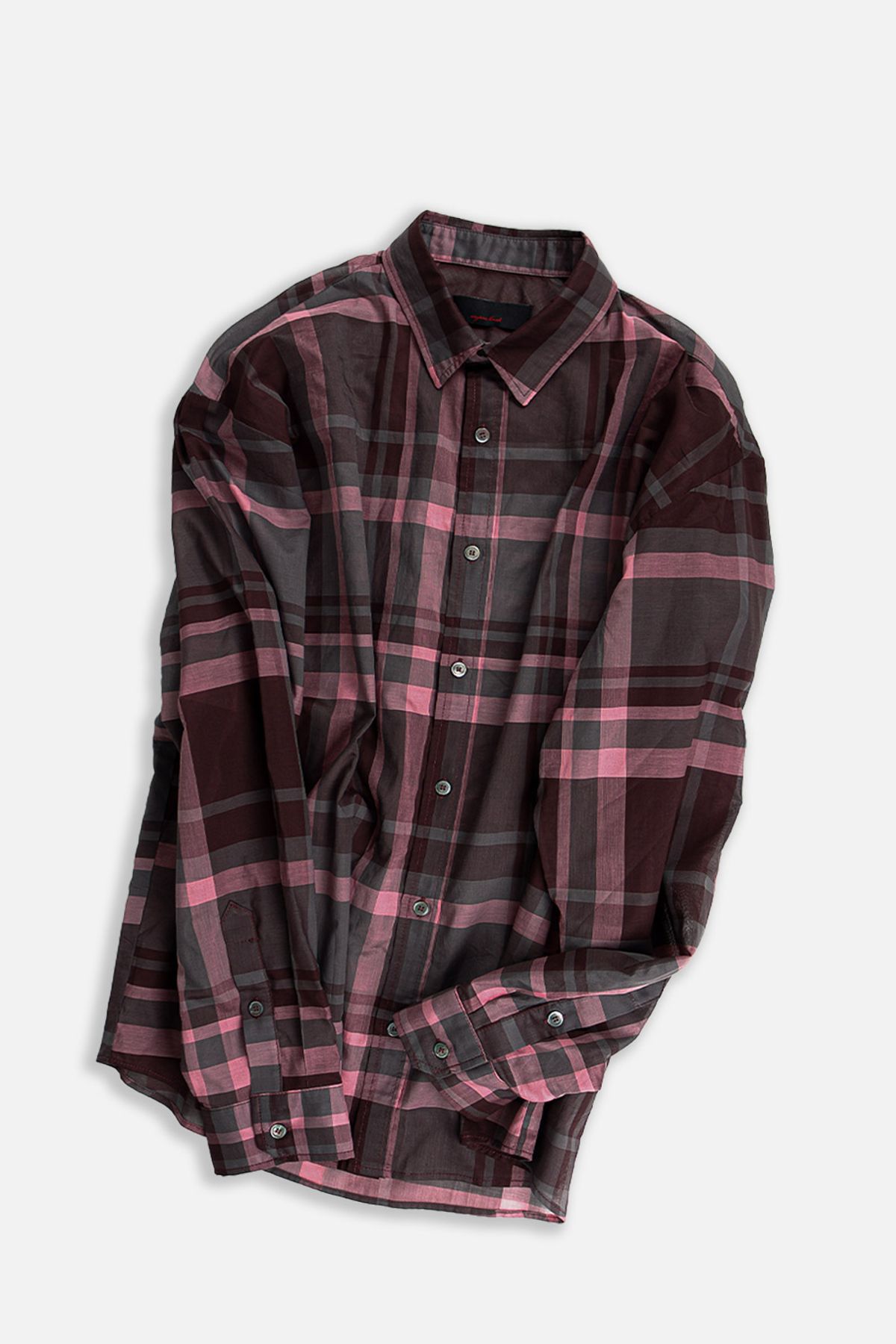 애니타임로릭(ANYTIME LOREAK) ASTER CHECK SHIRT - BURGUNDY