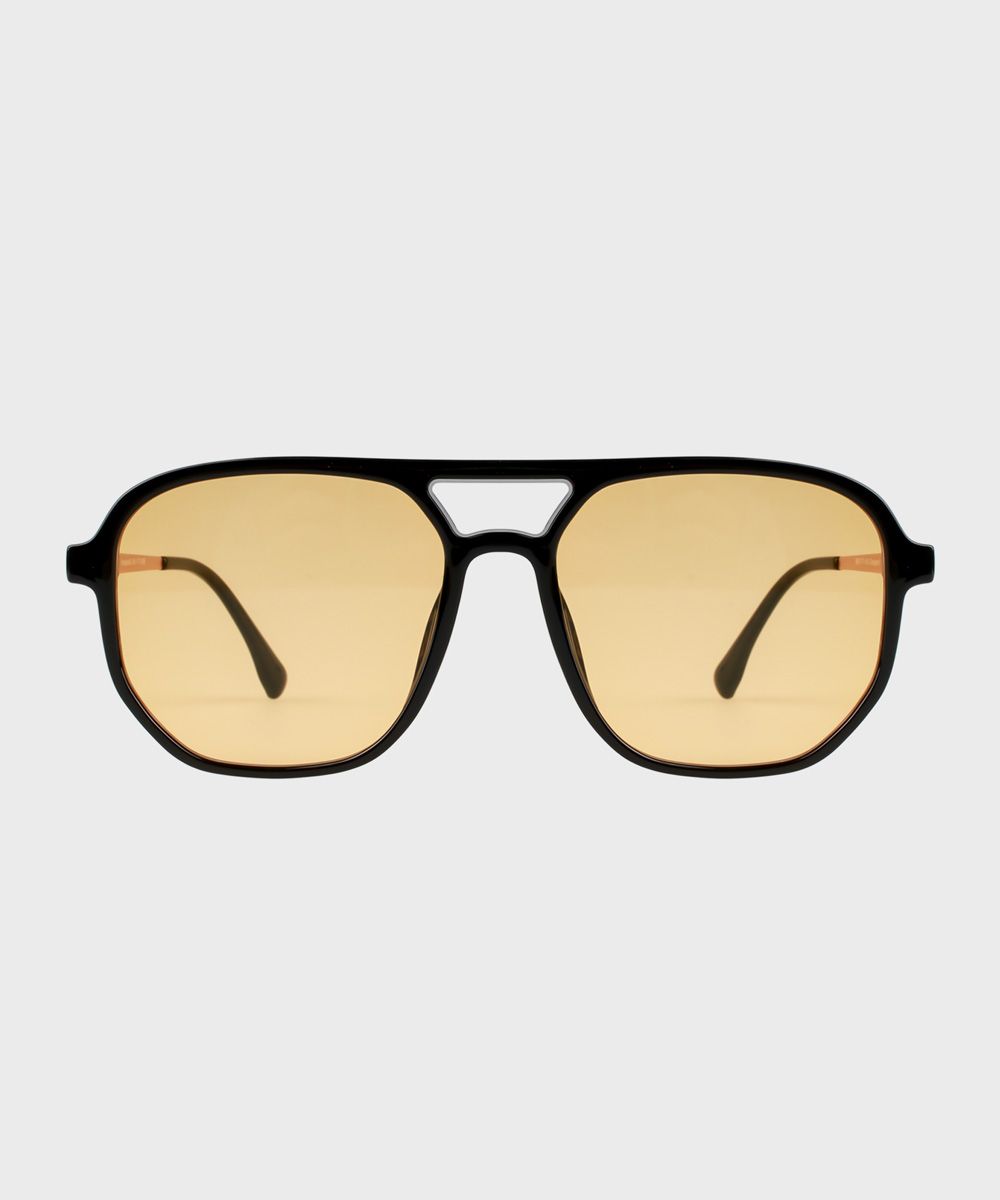 MUSINSA 134MM Oversized double bridge tinted sunglasses in black