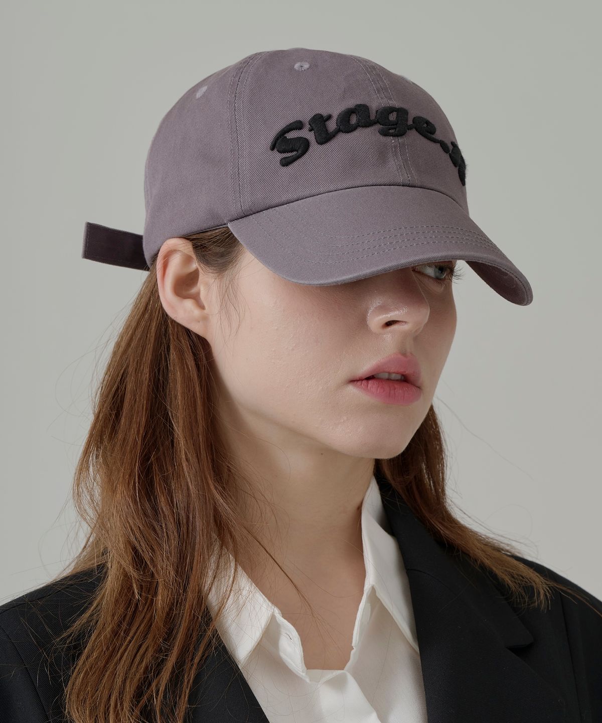 스테이지알(STAGE.R) 볼륨 로고 워싱 볼캡 [그레이]