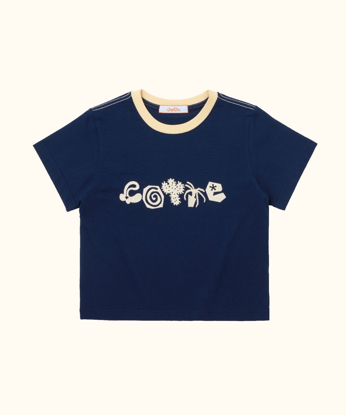 꼬떼(COTTE) 두들가든 크롭 티셔츠(네이비)