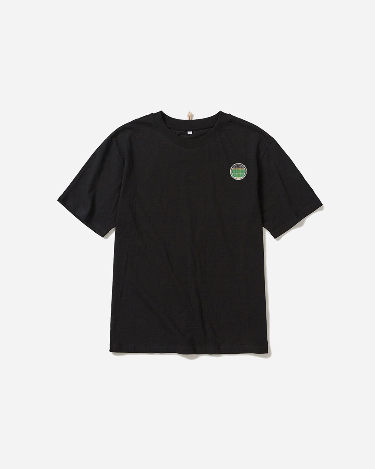 사일런트실러블(SILENTSYLLABLE) Circle patched half T-shirts / Black