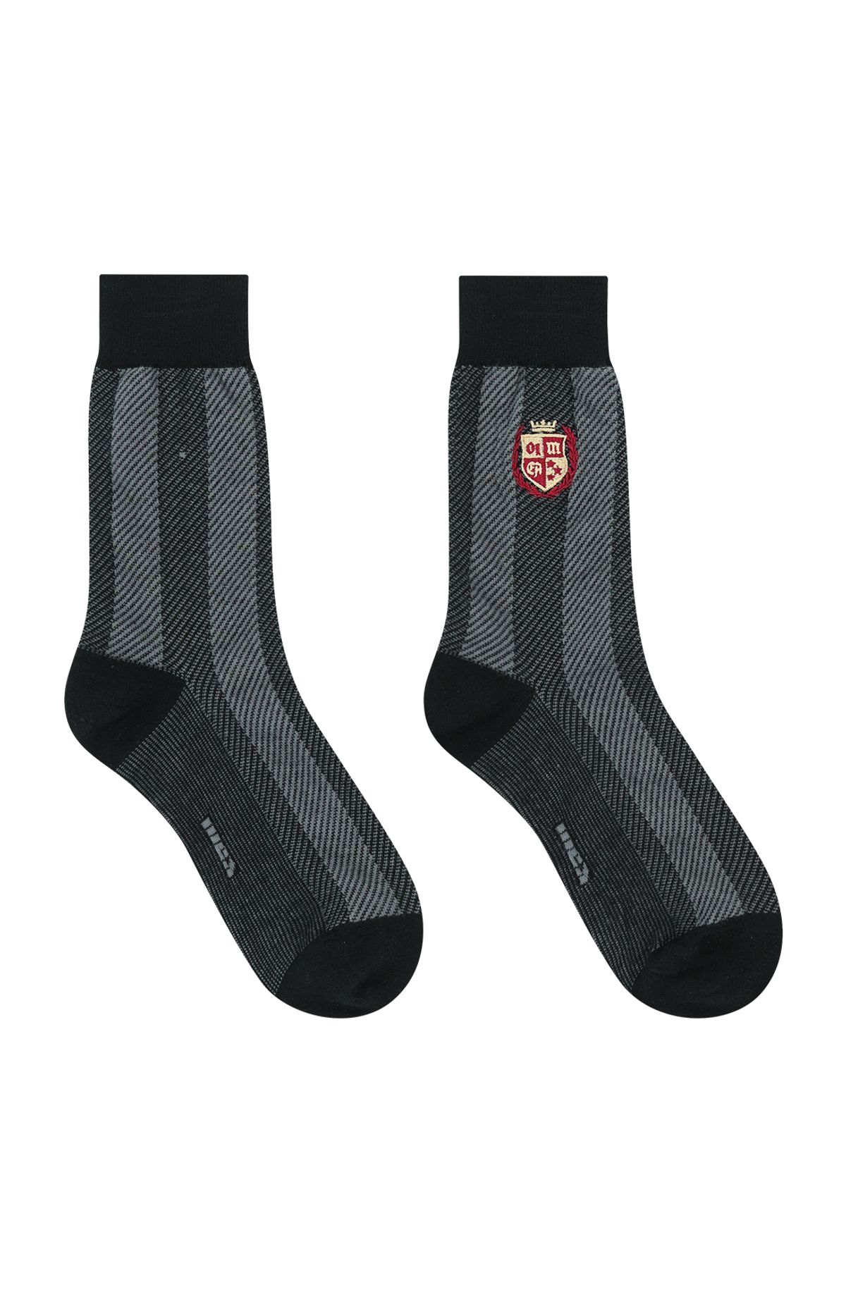 메아(MEA) STRIPE JACQUARD SOCKS [BLACK]
