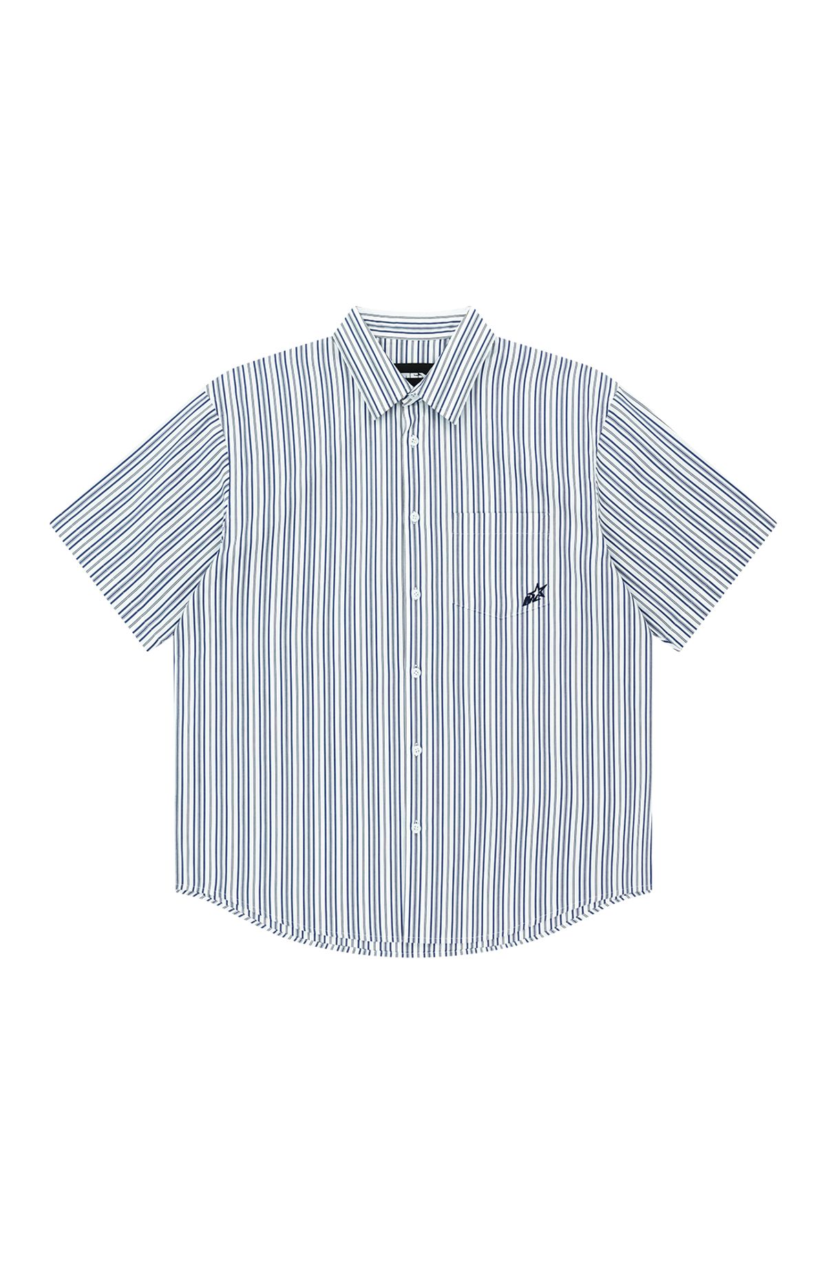 메아(MEA) STAR STRIPE HALF SHIRT [BLUE/WHITE STRIPE]