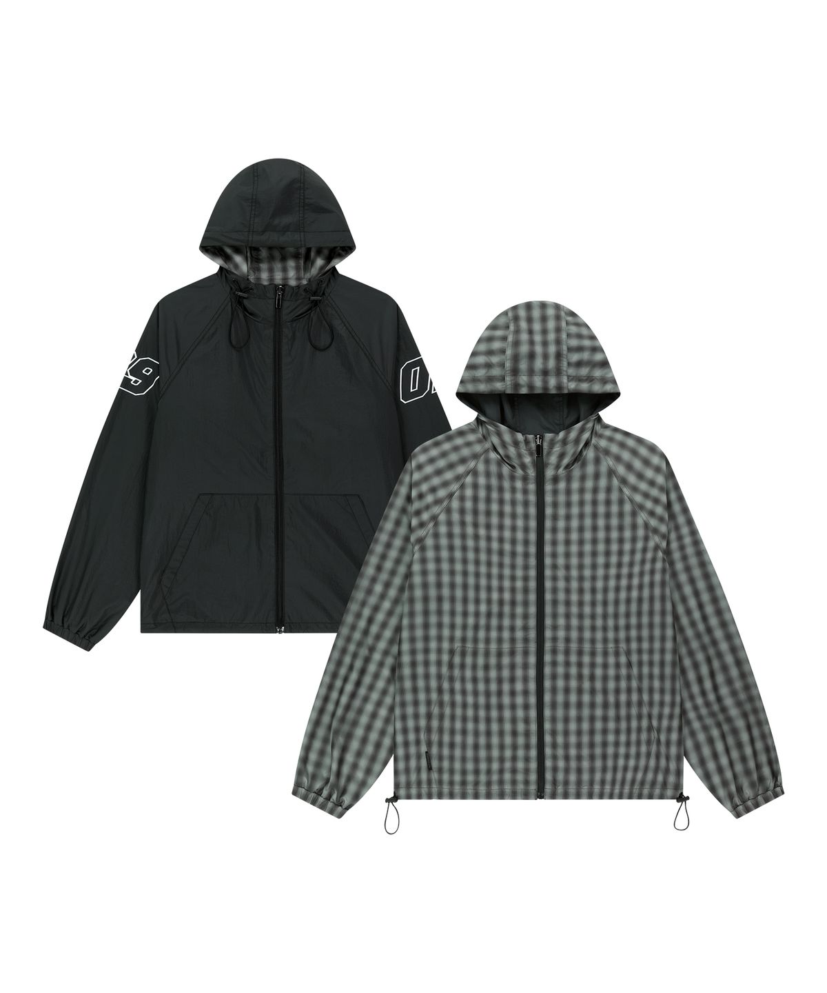 메아(MEA) REVERSIBLE WIND BREAKER [DARK GREY]