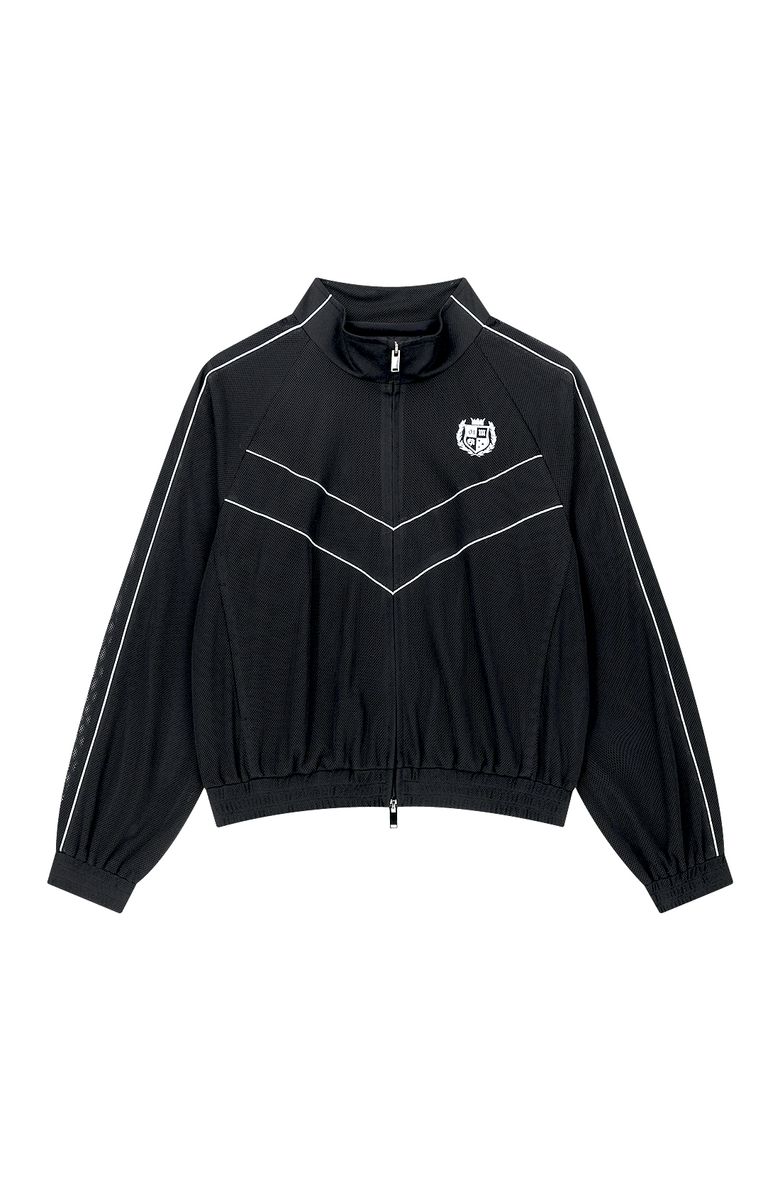 MESH PIPING TRACK JACKET [BLACK]