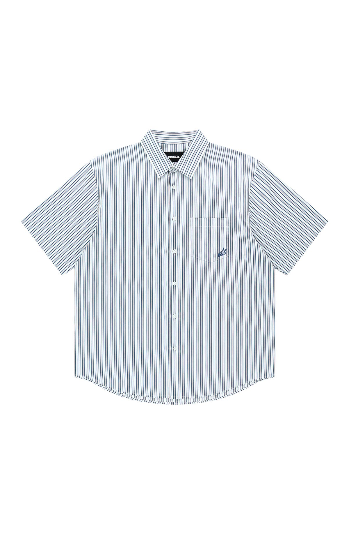 메아(MEA) STAR STRIPE HALF SHIRT [RED/BLUE STRIPE]