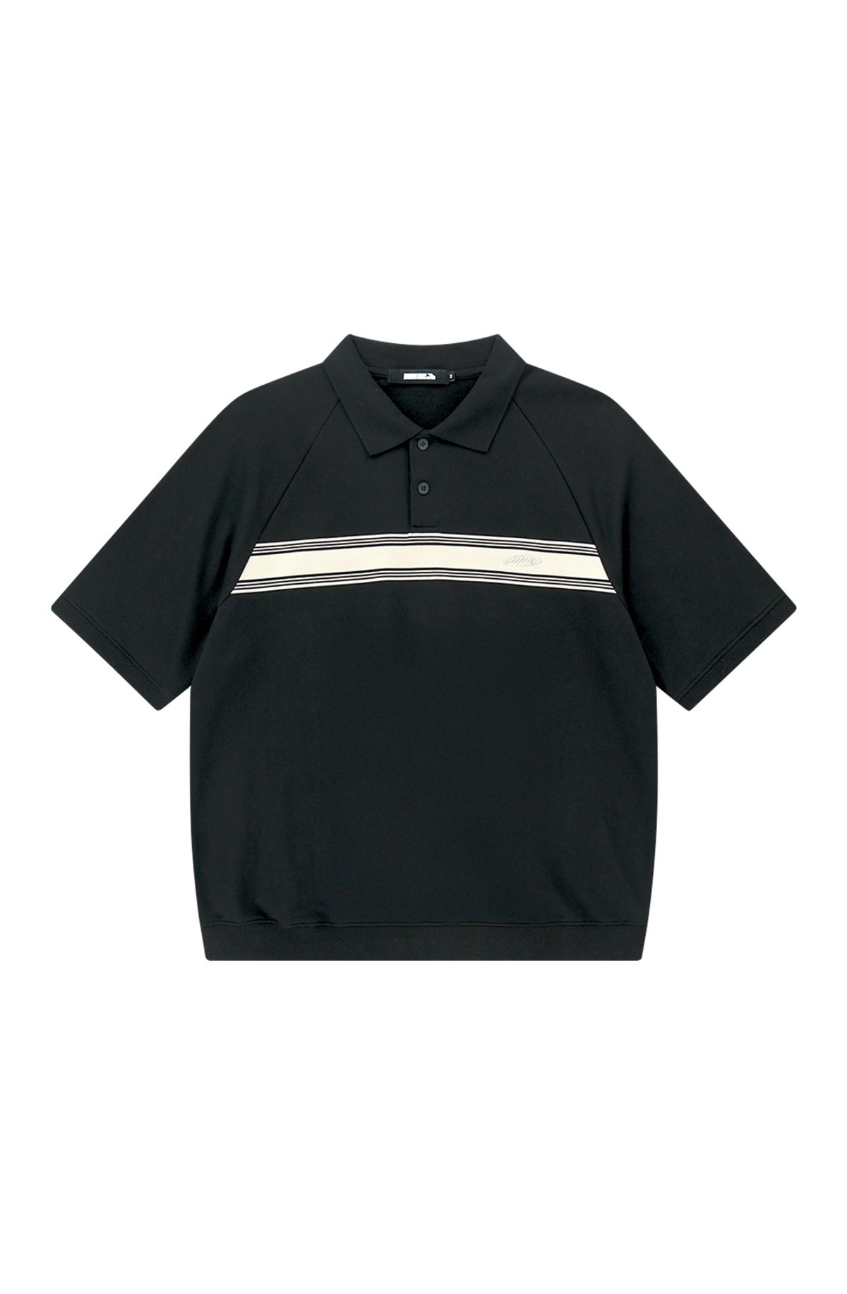 메아(MEA) SHORT SLEEVE POLO SWEAT [BLACK]