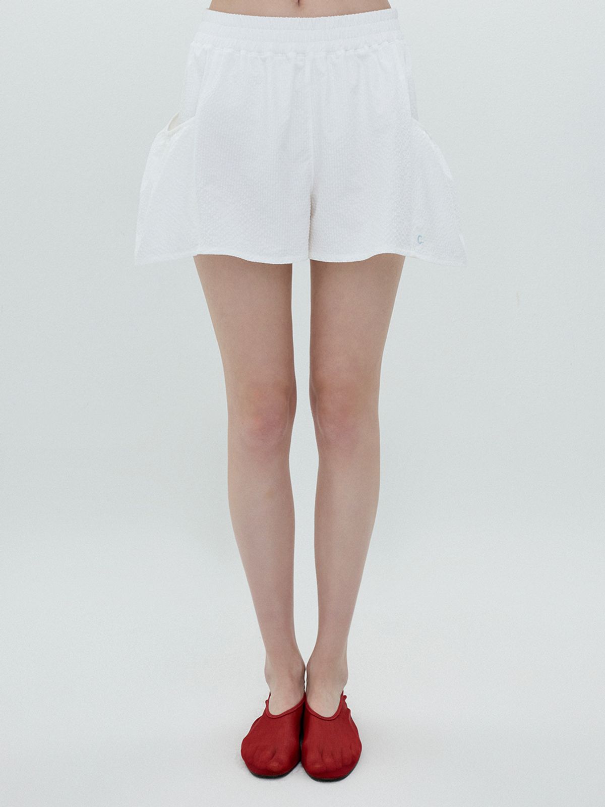 클로브(CLOVE) [25SS clove] Seersucker Culottepants (White)
