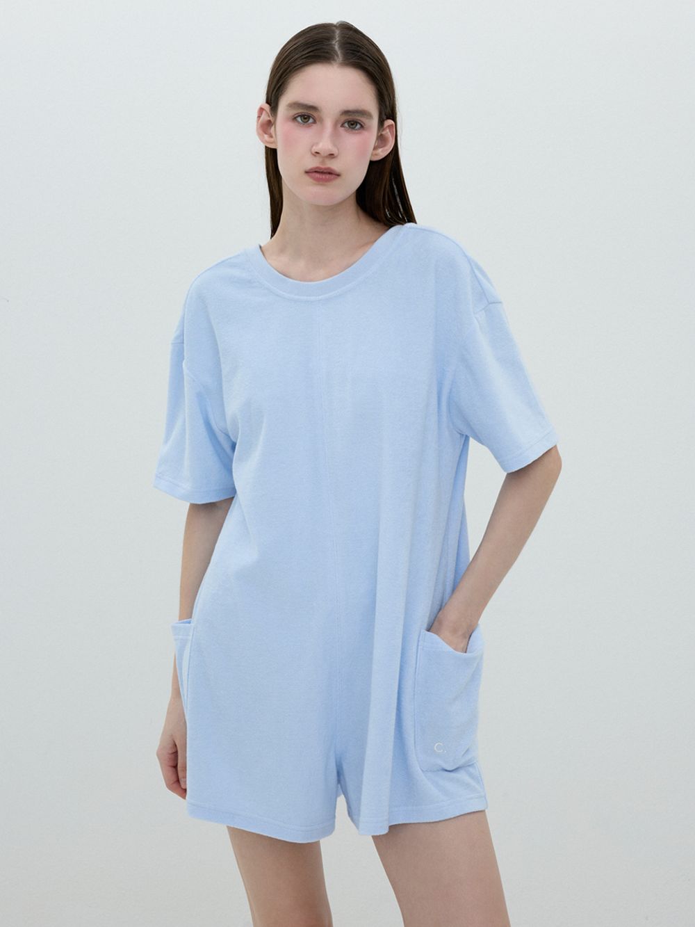 [25SS clove] Terry Romper (Sky Blue)