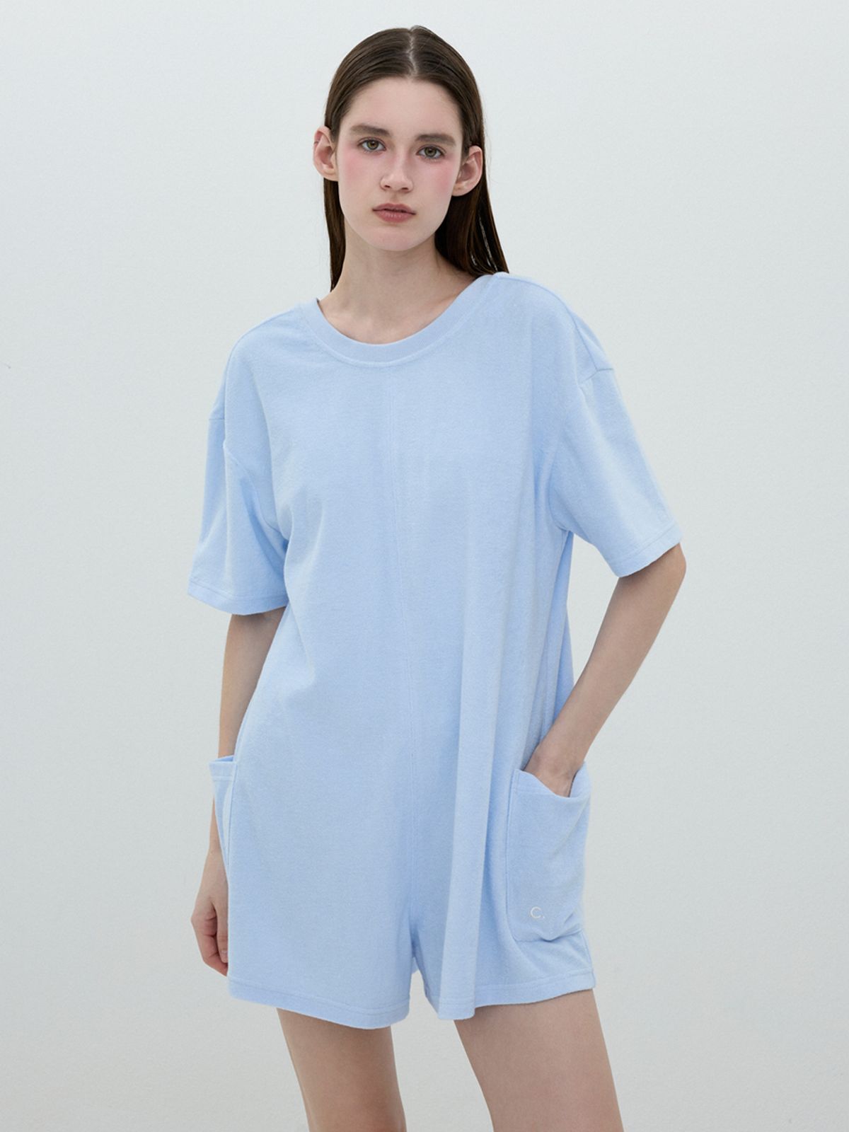 클로브(CLOVE) [25SS clove] Terry Romper (Sky Blue)