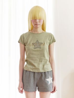 락스타 티셔츠 (카키)