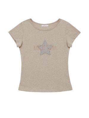 락스타 티셔츠 (베이지)