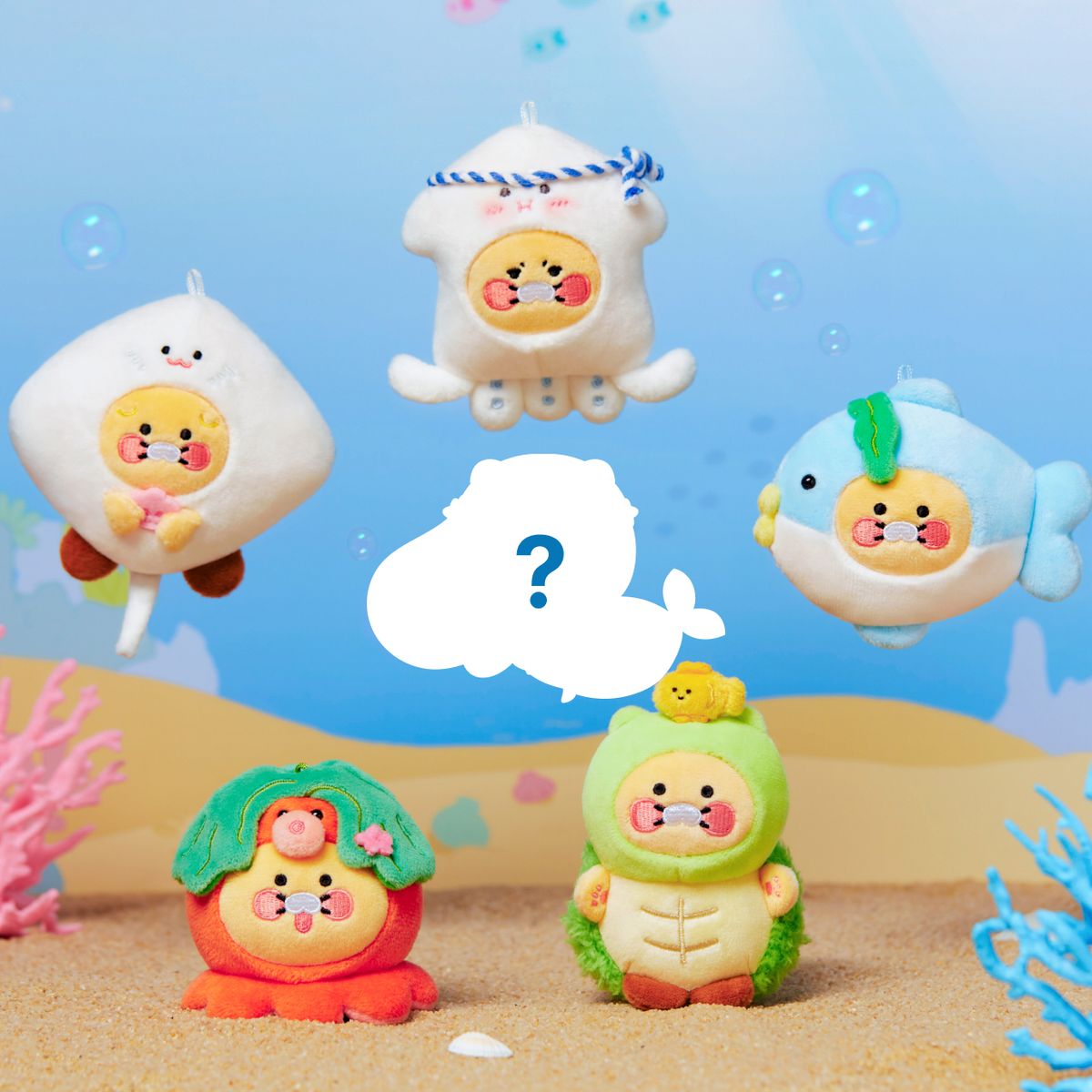 카카오프렌즈(KAKAO FRIENDS) FRIENDZOO 해양동물 랜덤 키링인형_춘식이