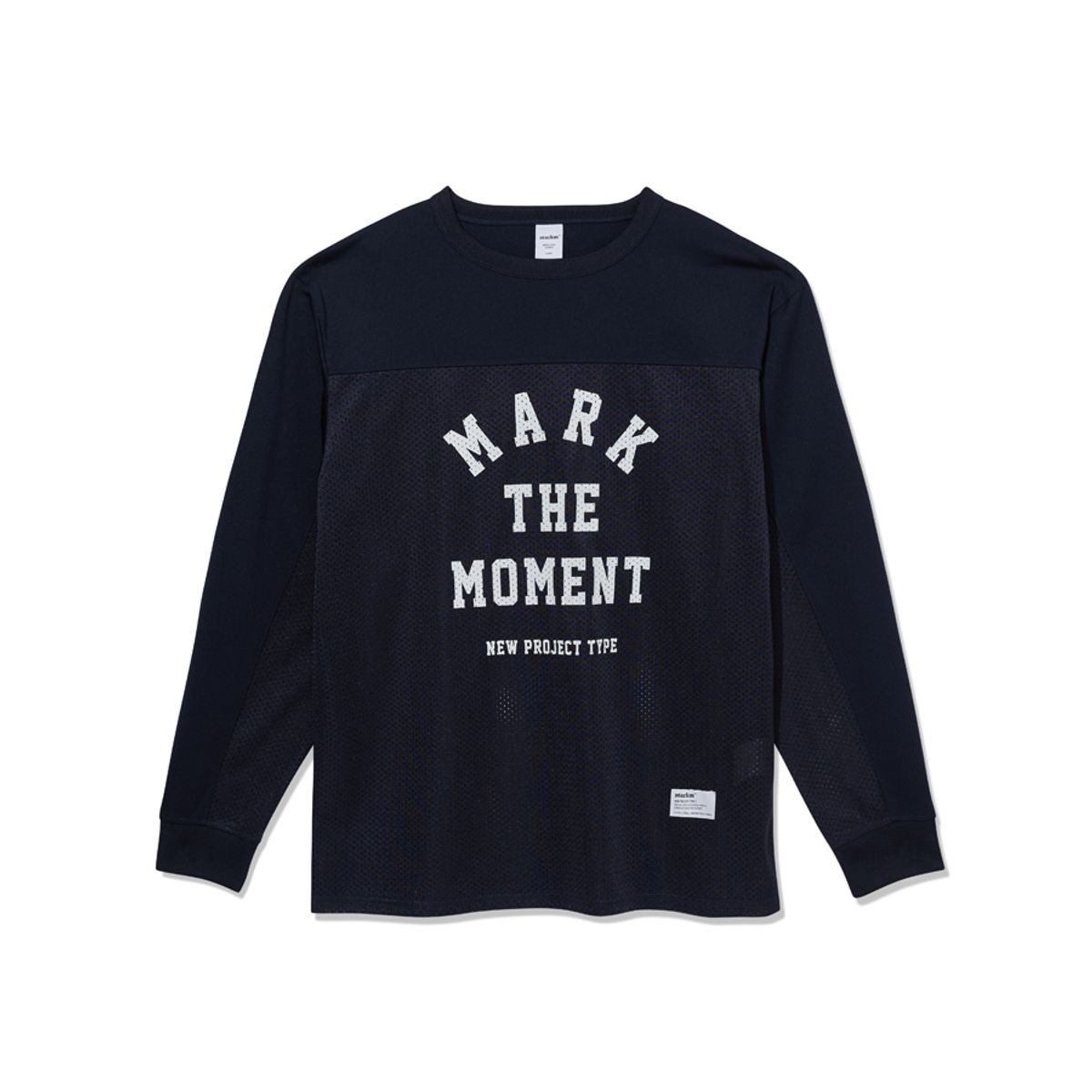 마크엠(MARKM) 슬로건 메쉬 롱 슬리브 (MIIBB8704)