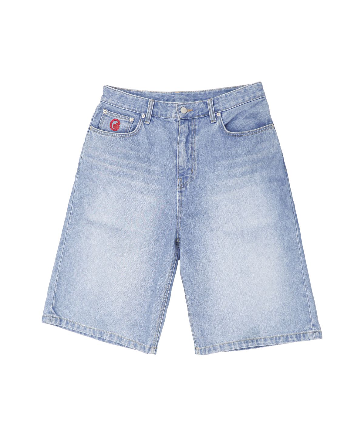 1011갤러리(1011 GALLERY) G Logo Denim Shorts - Light Blue