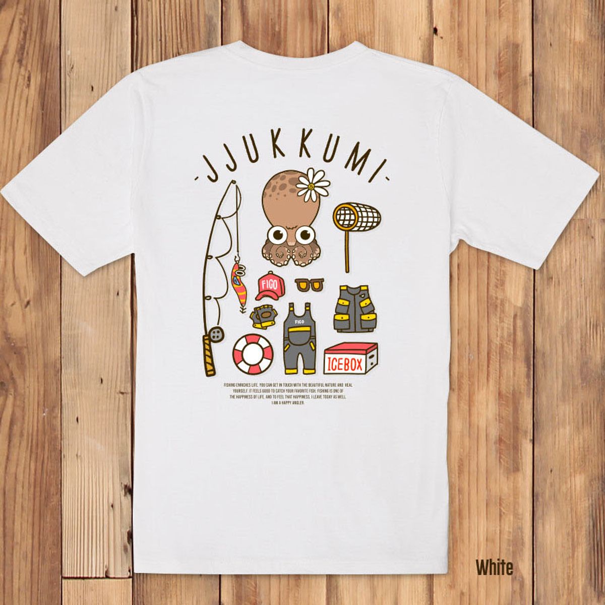 돌돌(DOLDOL) FICO_tshirts-302  피코앵글러 낚시 브랜드 쭈꾸미 디자인 티셔츠 반팔티