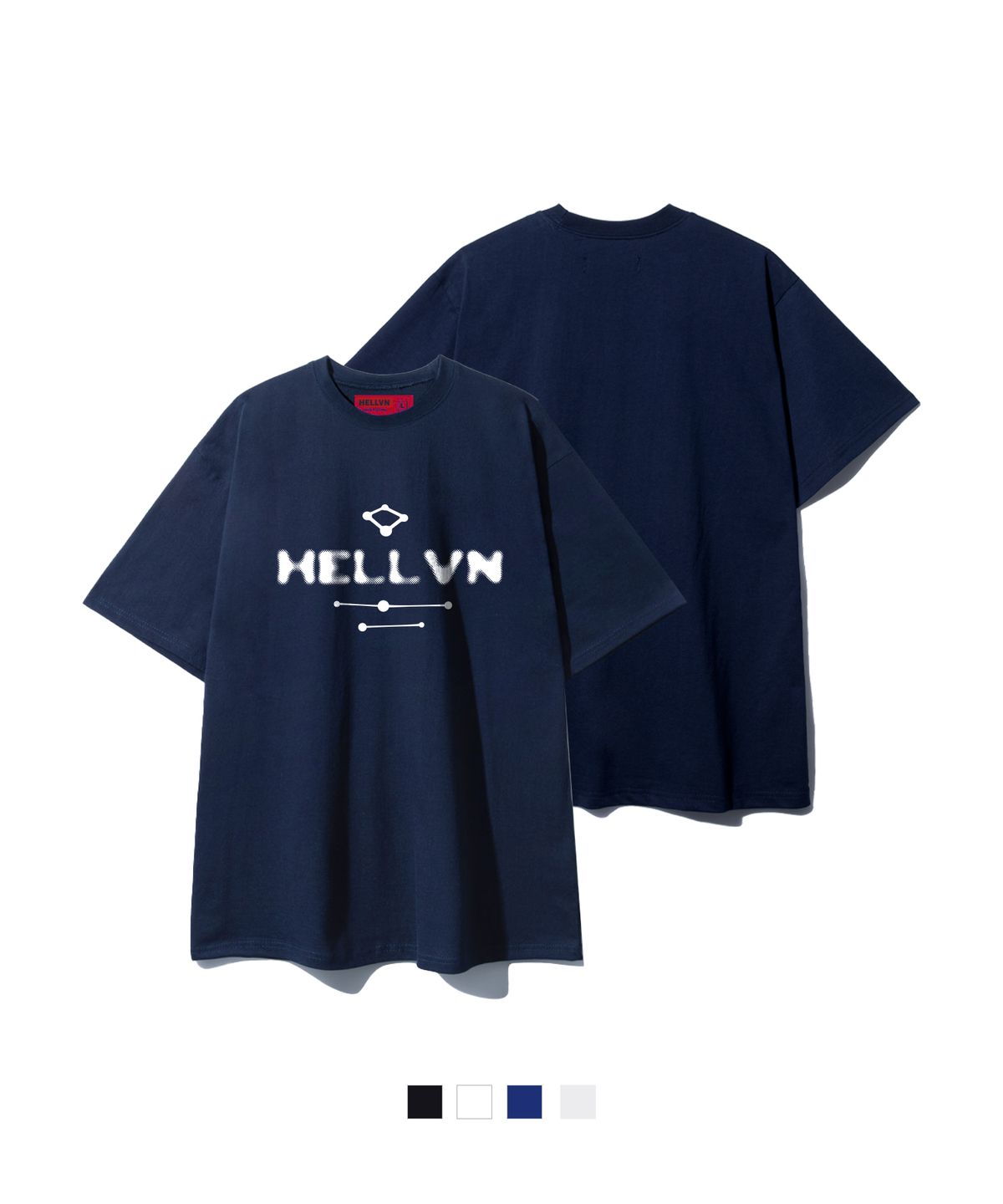 헬븐(HELLVN) H/V SQUARE LINE 오버핏 반팔 (SOS2-5HV052)