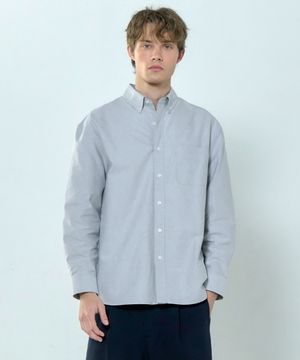 옥스포드 세미 오버핏 긴팔셔츠 그레이 LZWS0103