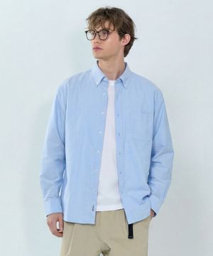 옥스포드 세미 오버핏 긴팔셔츠 스카이블루 LZWS0103