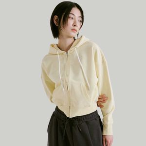 여성 스몰 심볼 크롭 후드 집업 (MKIBA8651)