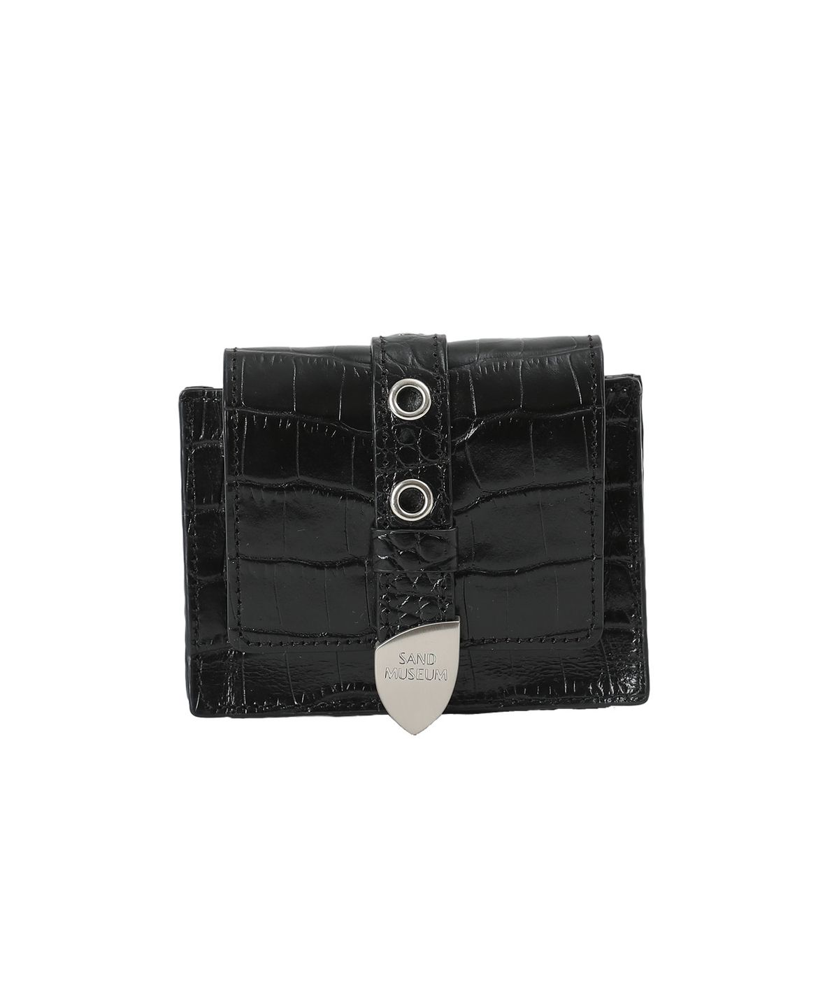샌드뮤지엄(SAND MUSEUM) WESTERN CROCO WALLET [Black]