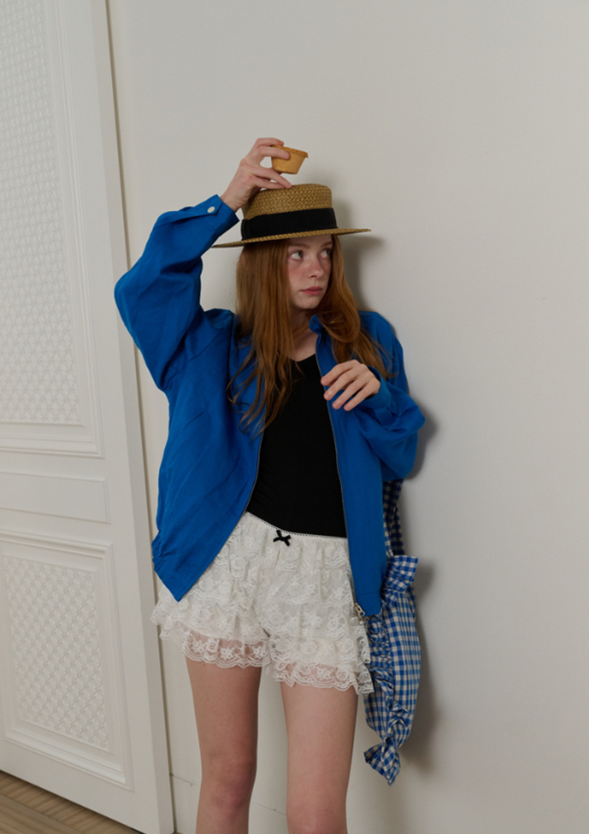 로지(ROSIE) Danial linen jacket_blue