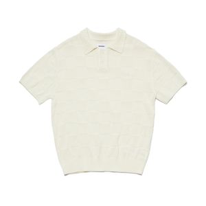 체커보드 패턴 반팔 니트 (MGUCC8008)