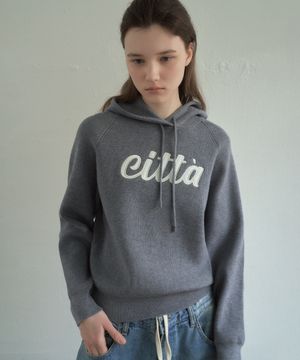 Citta Logo Basic Hood Knit_CTK214(5Color)
