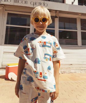 캠핑카 티셔츠 _크림