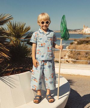 캠핑카 7부 바지 _프렌치블루