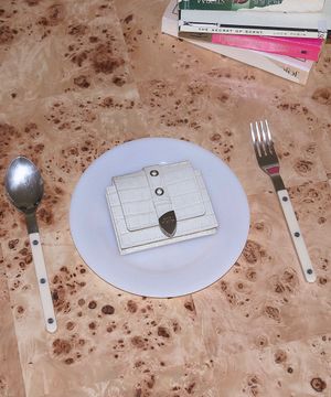 WESTERN CROCO WALLET [Cream]