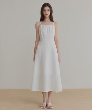 플브 슬리브리스 롱 원피스