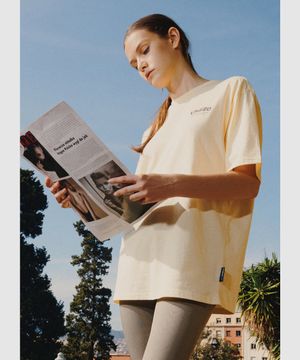 아이스코튼 듀라론 쿨링 피크닉 반팔 티셔츠 크림(UQ221CRS62)