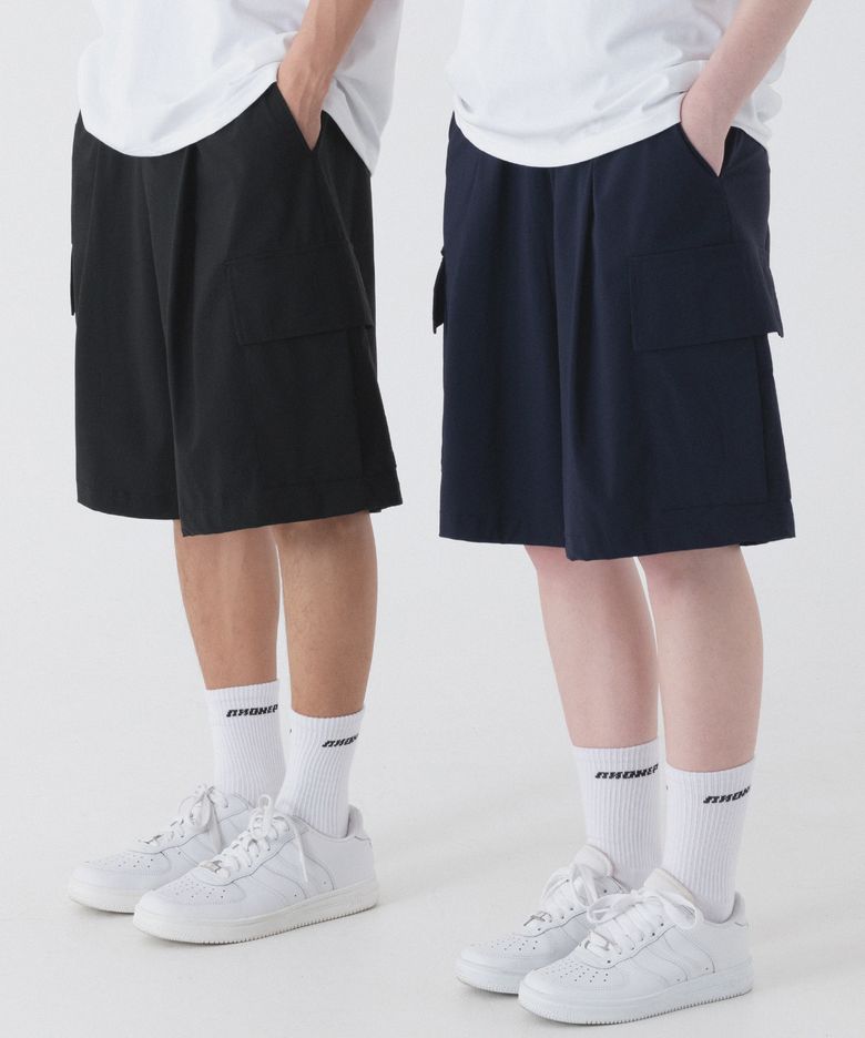[2 PACK] 쿨 스판 카고 버뮤다팬츠 (2color)