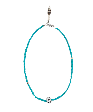 TCM dot ball necklace (blue)
