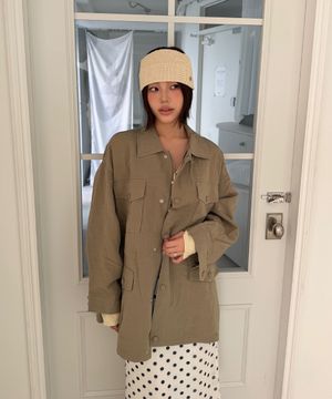 포켓 스트링 자켓_CTO132(카키)