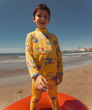 캠핑카 래쉬가드 단품 바지_Car 노랑( 긴바지, 짧은 바지 선택 가능 )