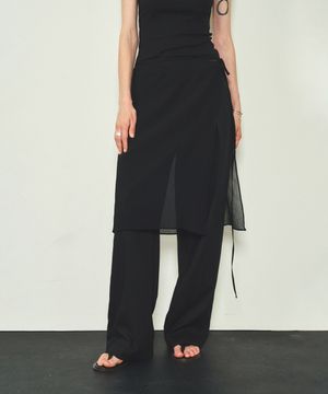 에브리웨어 레이어드 랩 스커트_CTA915(블랙)