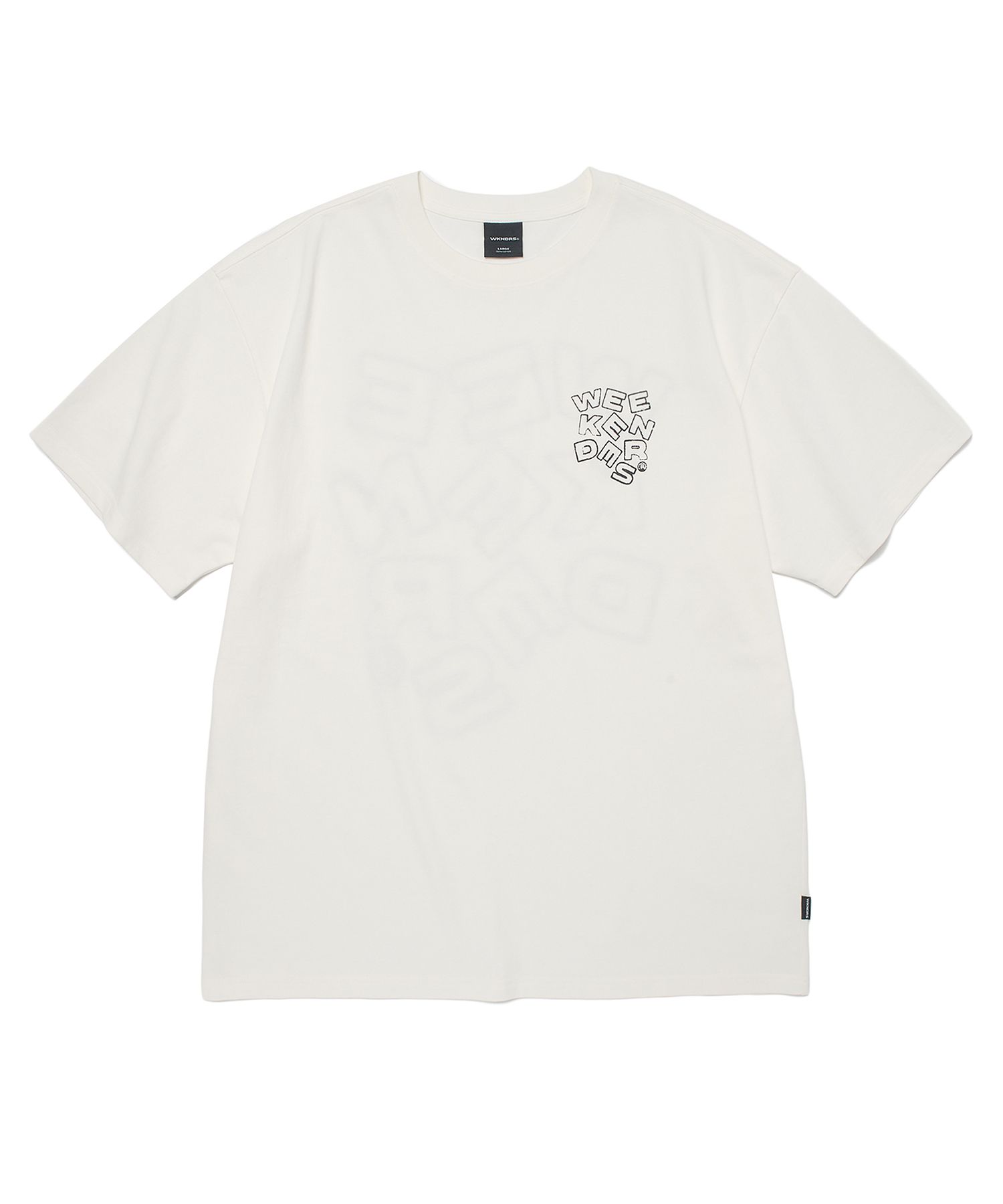 MUSINSA公式 | WKNDRS S-LOGO T-SHIRT (WHITE)