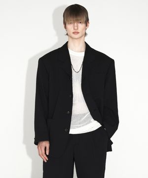 시어서커 싱글 자켓_차콜