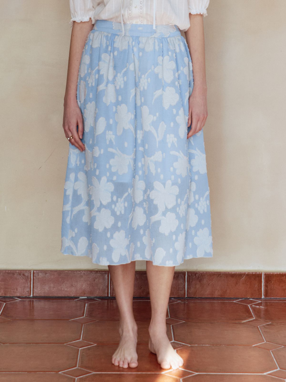 시엔느(SIENNE) Audrey Full Skirt (Blue)