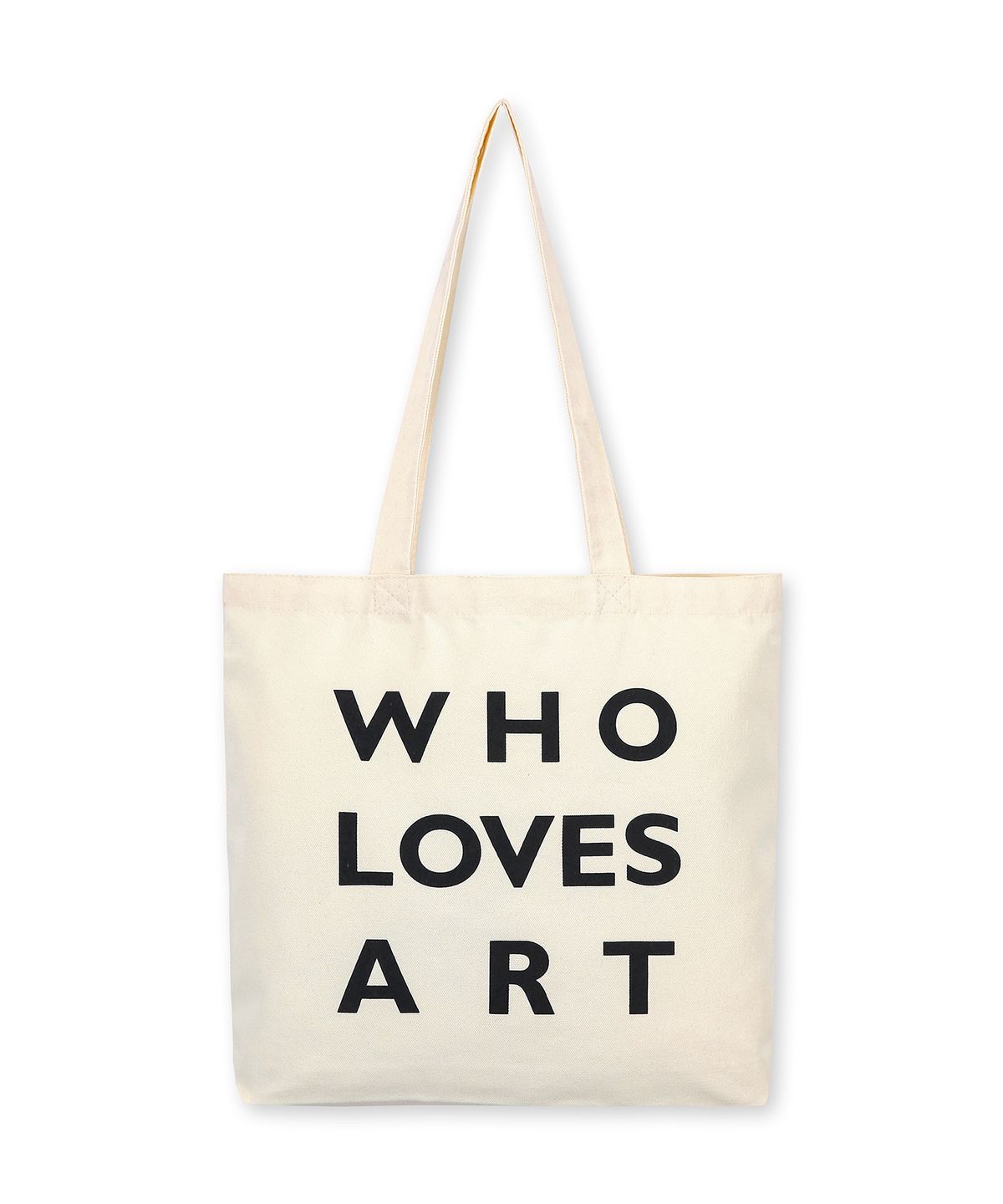 후러브스아트(WHOLOVESART) 아트 워크 에코백 토트 내추럴 블랙
