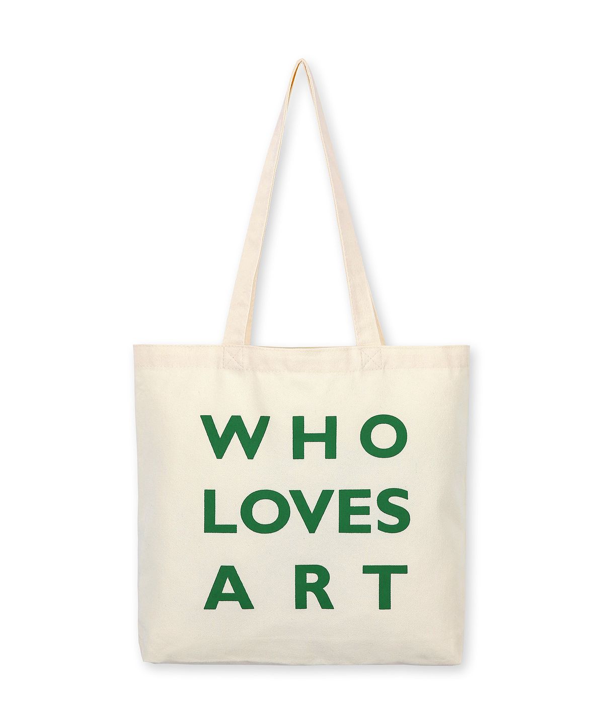 후러브스아트(WHOLOVESART) 아트 워크 에코백 토트 내추럴 그린