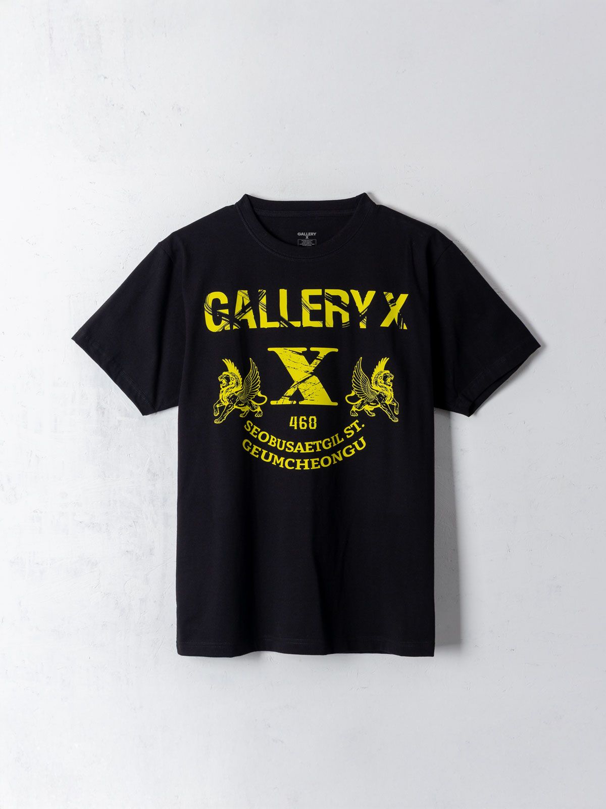 갤러리 엑스(GALLERY X) Yellow Winged Lion T-Shirt Black